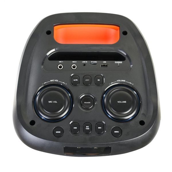 Eden Party Speaker ED-839 80W with 2 Wireless Microphones, H=72cm, Black EPSED-839BK foto