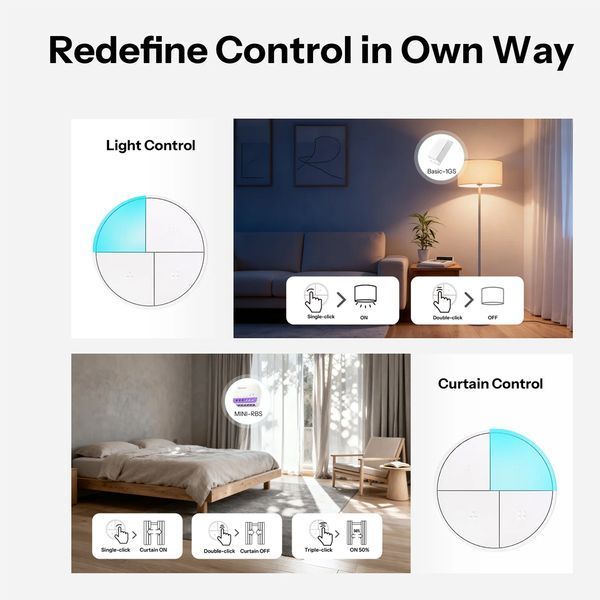 Sonoff Zigbee Smart Scene Button Orb 4-In-1 SNZB-01M 6920075743609 foto