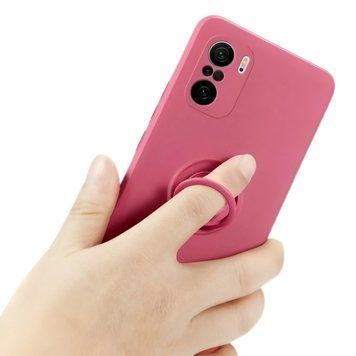Helmet Case with Ring Liquid Silicone Xiaomi Redmi 7, Pink HMT-CLISXIRD7RPK foto