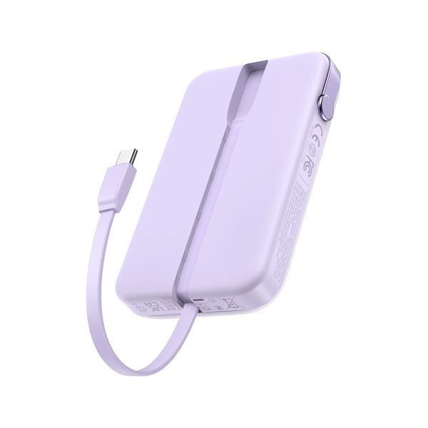 UGREEN Power Bank Uno Series 10000mAh, 30W, with Built-in USB-C Cable, Purple 35604B foto