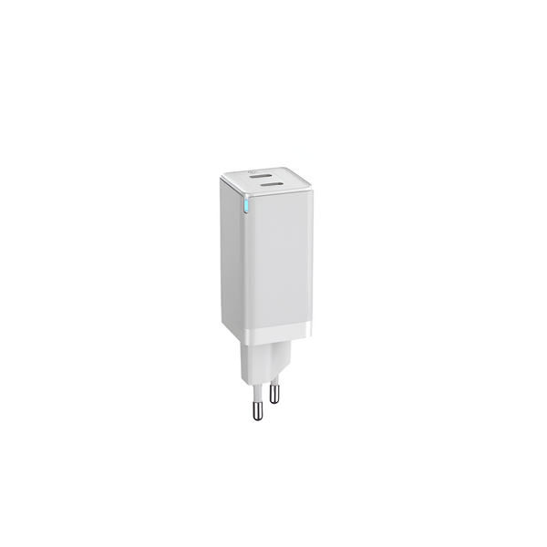 Helmet Wall Charger GaN 1*USB-A+2*Type-C 65W 6A, White HMTGANQC65WWH foto