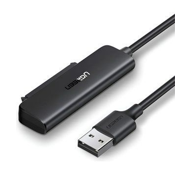 UGREEN Adapter USB-A 3.0 to 2.5" SATA III, Support UASP, S.M.A.R.T, TRIM, up to 5Gbps, 50cm CM321, Black 70609 foto