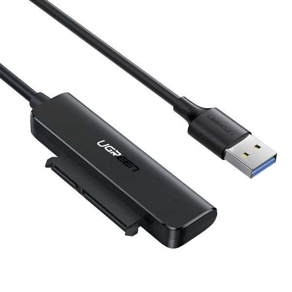 UGREEN Adapter USB-A 3.0 to 2.5" SATA III, Support UASP, S.M.A.R.T, TRIM, up to 5Gbps, 50cm CM321, Black 70609 foto