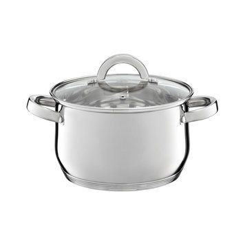 Ambition, Pot With Glass Lid, Berry, 18 Cm, Stainless Steel, Tempered Glass 60799 foto