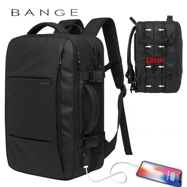 Rucsac Bange BG1908, cu USB-port, impermiabil, negru ID999MARKET_5817976 foto