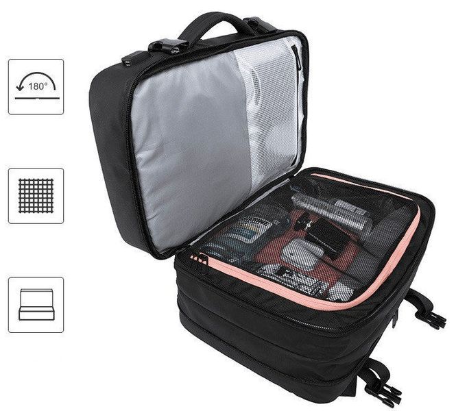 Rucsac Bange BG1908, cu USB-port, impermiabil, negru ID999MARKET_5817976 foto