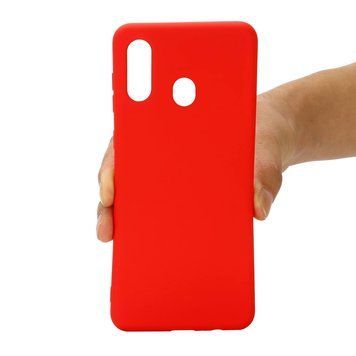 Helmet Case Liquid Silicone Grid Samsung A20S, Red HMT-CLISSA20SGRD. foto