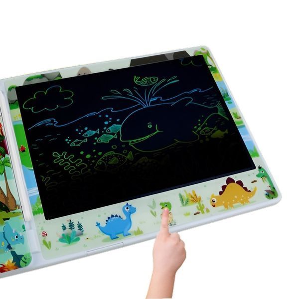 Newlight LCD writing tablet 8.5&rdquo;with Talking Flash Card, Educational Toy, Green NLT-L085-DKC foto
