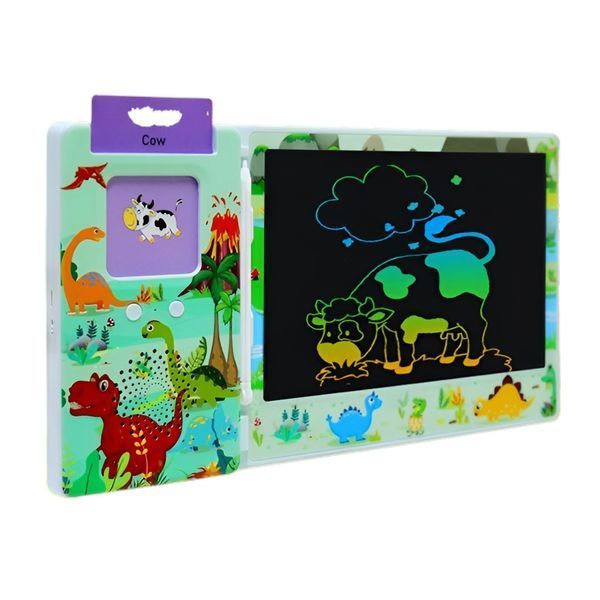 Newlight LCD writing tablet 8.5&rdquo;with Talking Flash Card, Educational Toy, Green NLT-L085-DKC foto