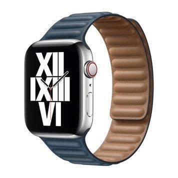 Кожаный ремешок для часов Apple, 38/40/41 мм, M/L, синий LEAPWS38BLU фото