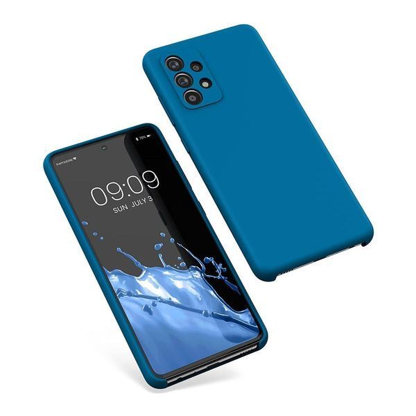 Чехол для шлема Жидкий силикон Samsung A72, синий джинсовый _ HMT-CLISSA72DB фото