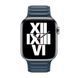 Кожаный ремешок для часов Apple, 38/40/41 мм, M/L, синий LEAPWS38BLU фото 2