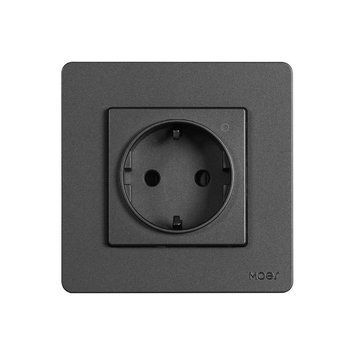 Умная розетка Moes Zigbee Star Ring с контролем мощности 16А, Серый _ ZK-SR-EU-GY-MS фото