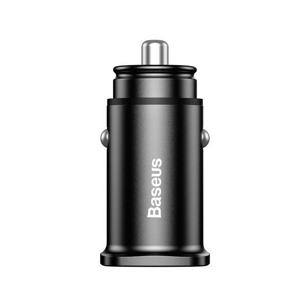 Baseus Car Charger 2xUSB Square Metal QC3.0 30W, Black CCALL-DS01 foto