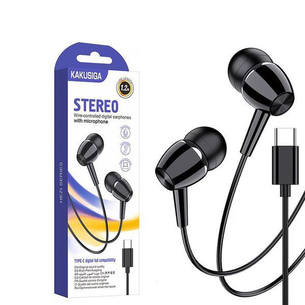 Ksiga Earphones Type-C with Mic Jiaxuan KSC-1296, Black KSC-1296BK foto