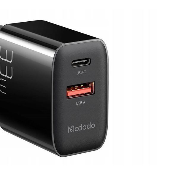 Mcdodo Wall Charger 1xUSB 1xType-C with Cable Type-C toType-C 33W, Black CH-0922 foto