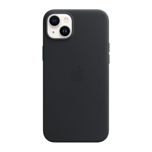 Чехол Original Leather с MagSafe для iPhone 14, Midnight _ CAORMSIP14MID фото