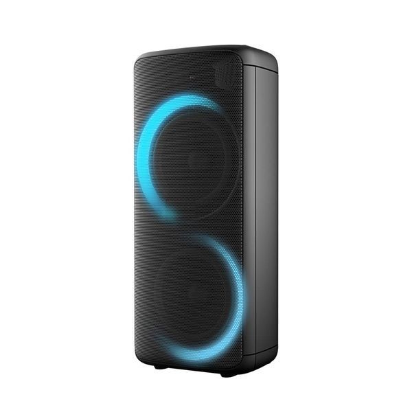 Колонка Eden Party ED-1006 100 Вт с 2 беспроводными микрофонами, Mega Bass, H=82см, Черный _ EDPS100W1006 фото