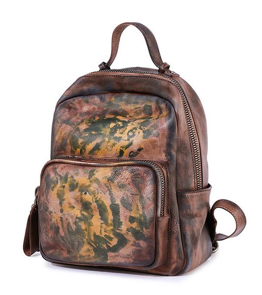 Rucsac feminin original din piele naturala 77070 foto