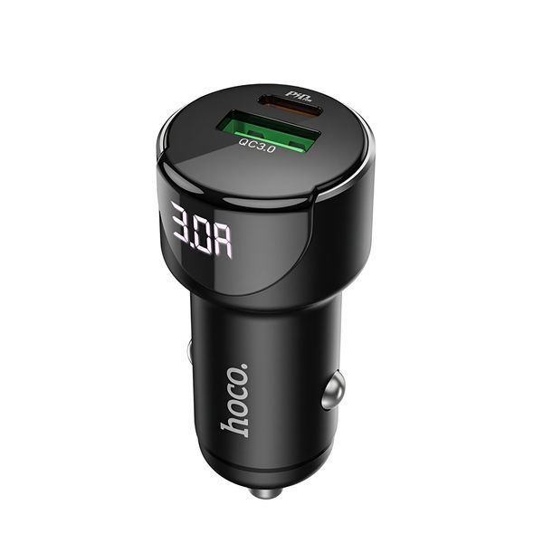 Hoco Car Charger USB/Type-C PD 20W + QC3.0 18W Z42, Black HCOCACHZ42PDQBK foto