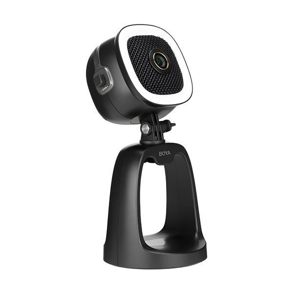 Boya All-in-one USB Microphone with LED Ring Light, 4K Camera (BY-CM6B), USB A to C (1.2m), Black BY-CM6B foto