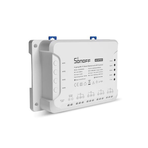 Sonoff Wi-Fi 4-Gang Smart Switch with RF Control 4CHPROR3 M0802010004 foto