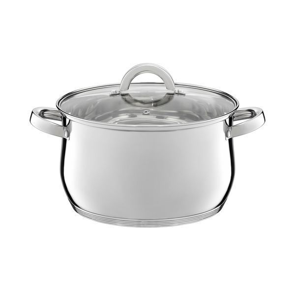 Ambition, Cookware Set 8 Pcs With Lid, Berry, Stainless Steel, Tempered Glass 68879 foto