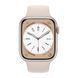 Apple Watch Series 8 GPS 45mm, Starlight Aluminium Starlight Sport Band MNUP3 foto 2