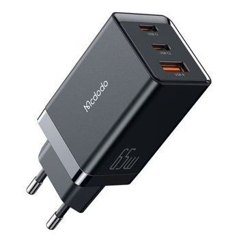 Мини-зарядные устройства Mcdodo GaN 5 2xType-C 1xUSB 65 Вт, черный CH-1540 фото