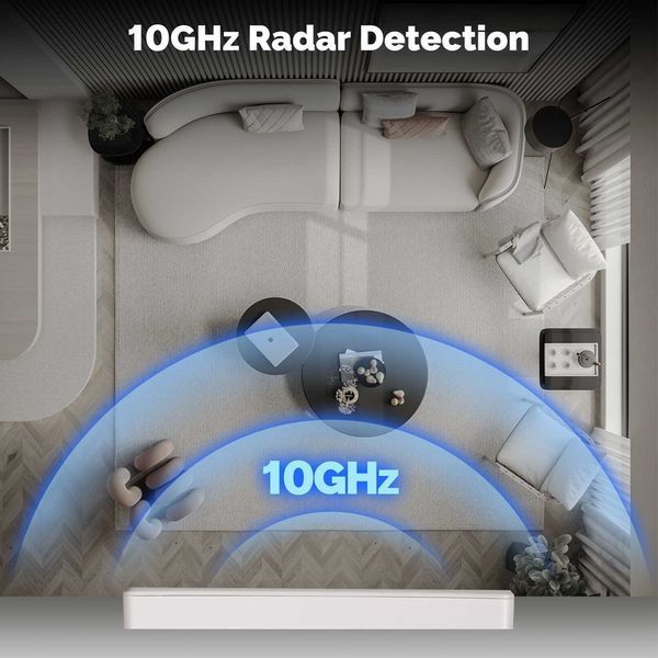 Moes Zigbee Smart Switch 2 Gang с датчиком присутствия человека mmWare Radar 10 ГГц (нейтральный опционально), белый ZS-S-EU2-WH-MS фото