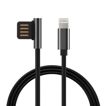 WK Design Cable USB to Lightning Throne 2.1A 1m, Black WDC-007ULBK foto