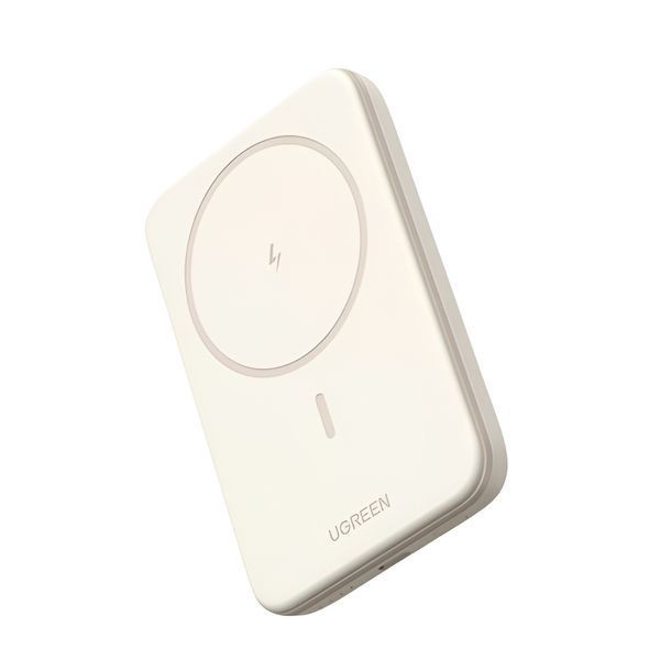 UGREEN Power Bank Mini Magnetic Wireless Qi 10000mAh, 20W, Beige 25208 foto