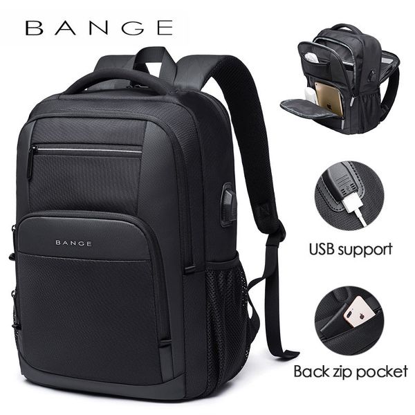 Rucsac Bange BG-1921 pentru laptop de 15.6", cu USB port, impermiabil, negru BG-1921 foto