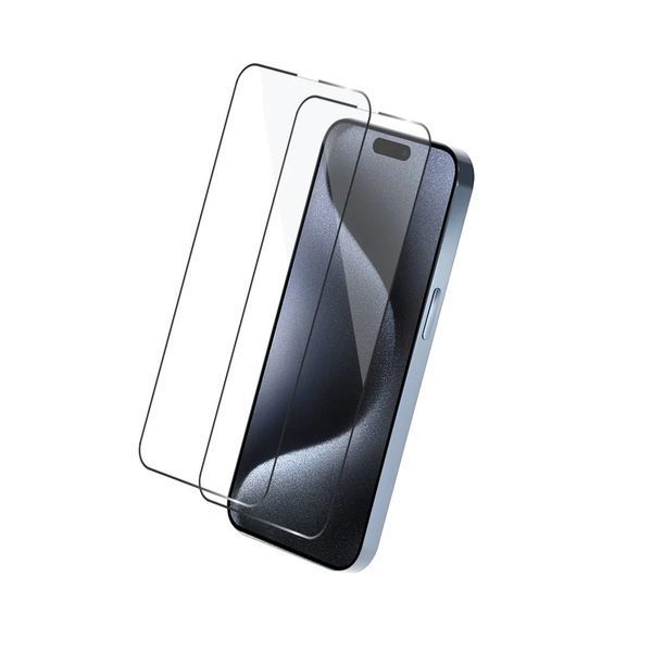 Helmet Diamond Glass 5D iPhone 15 Pro, черный HMTGLIP15PBK фото