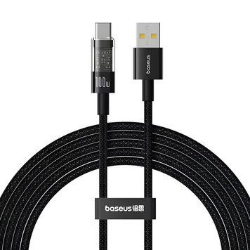Baseus Cable Gem Быстрая зарядка от USB-A до Type-C, 100 Вт, кластер, 2 м, черный P10373002111-01 фото