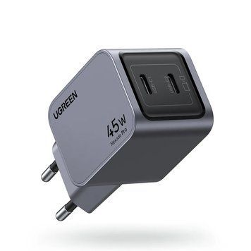 UGREEN Nexode GaN Pro Charger 2*Type-C 45W PD X707, черный 35008 фото