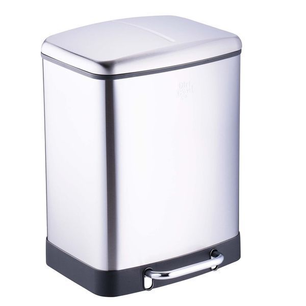 Dirt Devil Pedal Bin 2x12 L Soft Close Silver DDPBIN2X12 DDPBIN2X12SLV foto