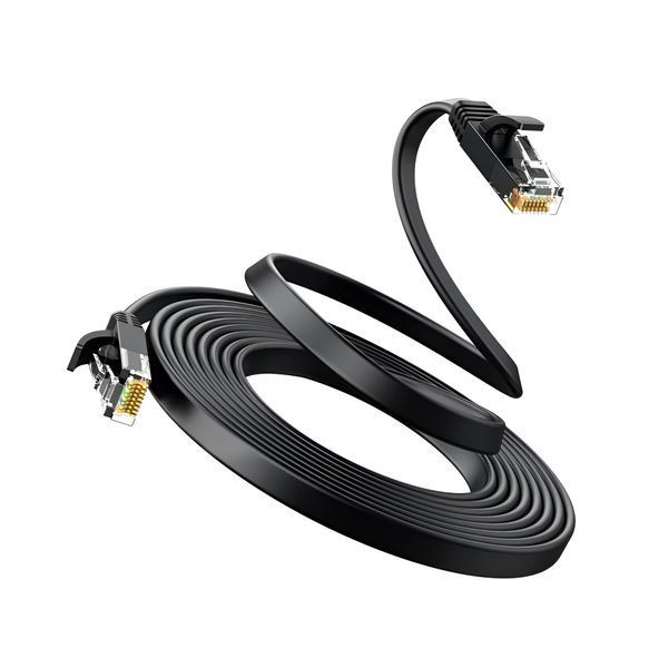 UGREEN Cat6 Flat Ethernet Cable, U/UTP, 1m, Black 50173 foto