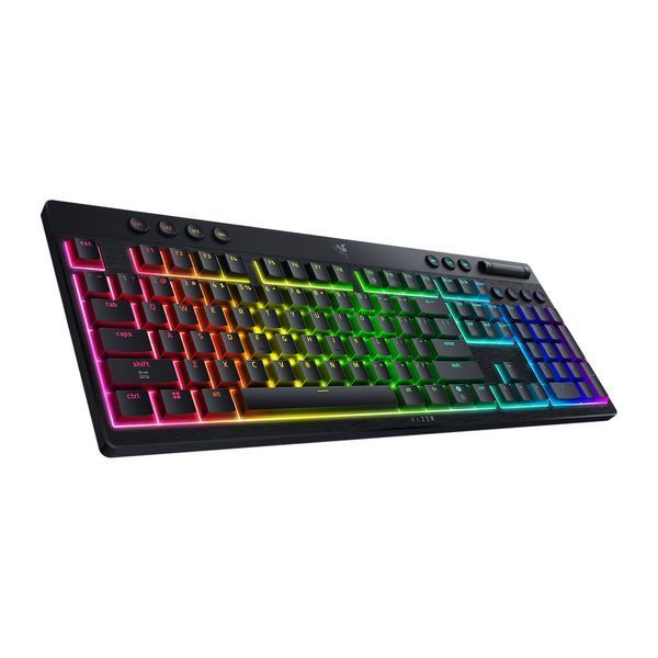 Razer Keyboard Mechanical BlackWidow V4 Low-Profile HyperSpeed Wireless (Green Clicky Switch) US Layout RZ03-05270100-R3M1 foto