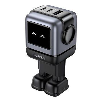 UGREEN Nexode Robot GaN Charger USB-A+2*USB-C 65 Вт, черный _ 25685B фото