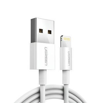 UGREEN Cable USB-A to Lightning MFI, 2M, Alu Case with Braided, White | US155 20730 foto