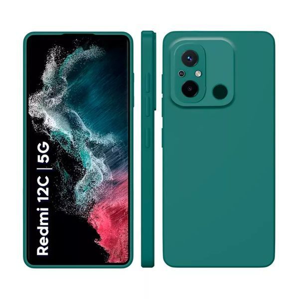 Чехол для шлема Liquid Silicone Redmi 12C, зеленый HMTCLSXR12CGR фото