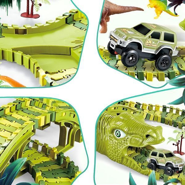 Игрушечный набор с гибкой трассой &laquo;Динозавр&raquo; и электромобилем (XC256A) DFTTSECC фото