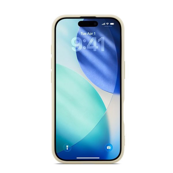 Чехол WOO Liquid Silicone iPhone 17, Beige _ WOOLSCMIP17BE фото