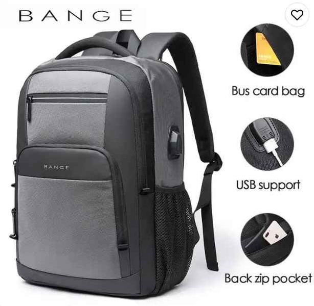 Rucsac Bange BG-1921 pentru laptop de 15.6, gri BG-1921 foto