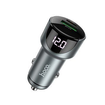 Hoco Car Charger USB/Type-C PD 20W + QC3.0 18W Z42, Gray HCOCACHZ42PDQGR foto