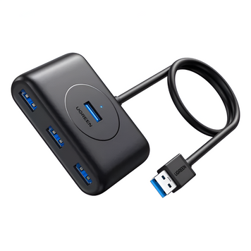 UGREEN HUB 4in1 USB 3.0 with Type-C adapter to 4*USB 3.0 1M CR113, Black 40850 foto