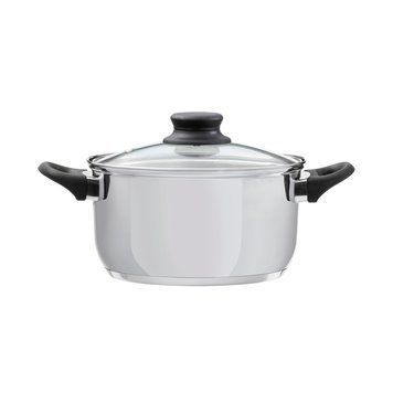 Domotti, Pot With Lid, Lima, 20 Cm, 3.6 L Stainless Steel, Tempered Glass 60838 foto