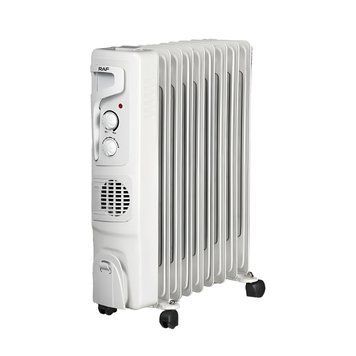 Raf Oil Radiator + Turbo Fan R.0929W, 9 Sections, 2400W, White R.0929W foto