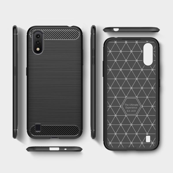 Helmet Case Carbon Samsung A01, Black HMT-CCSAA01BK foto
